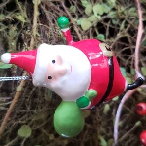 Santa hat sack Paper mache Christmas Ornament